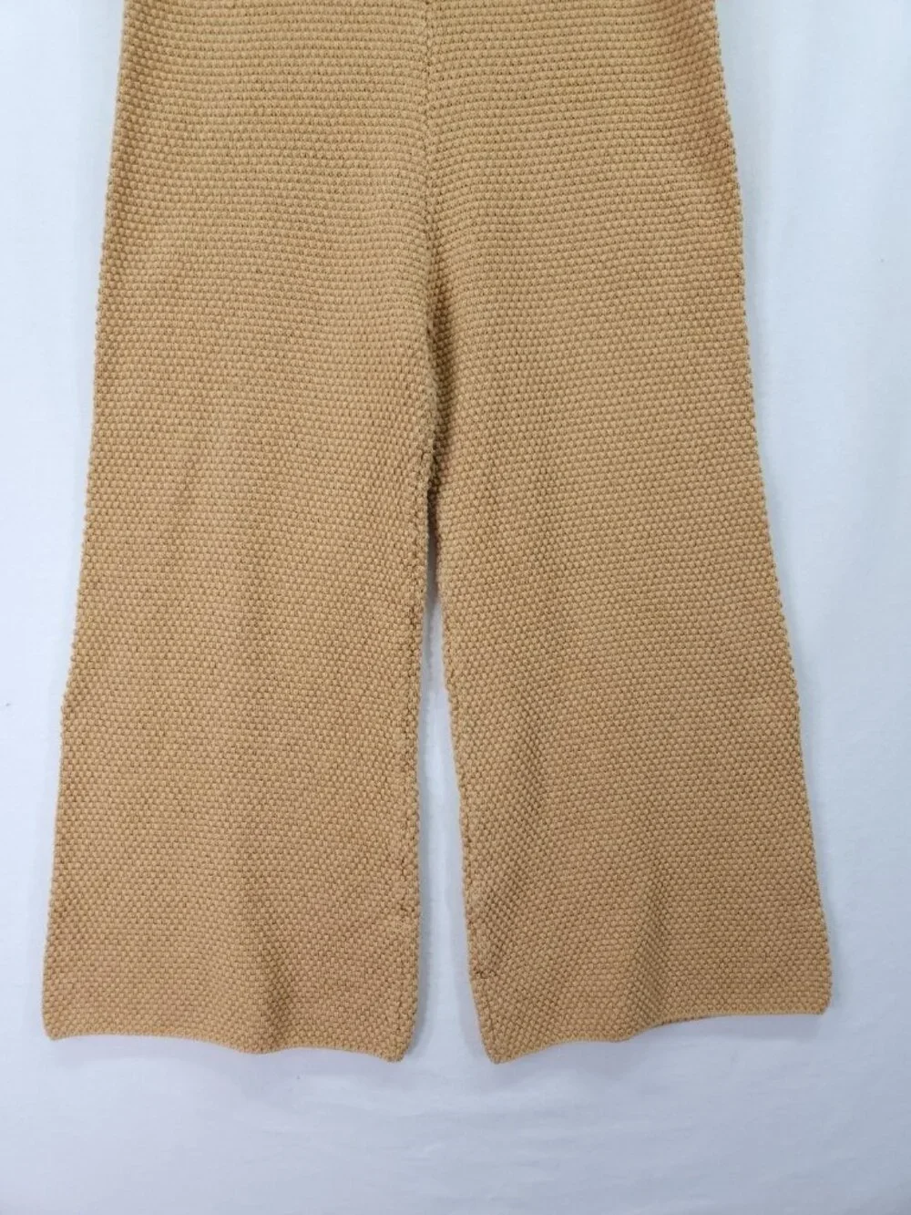 Free People Beach Chunky Knit Pants Womens Medium Crop Wide Leg Cozy Casual